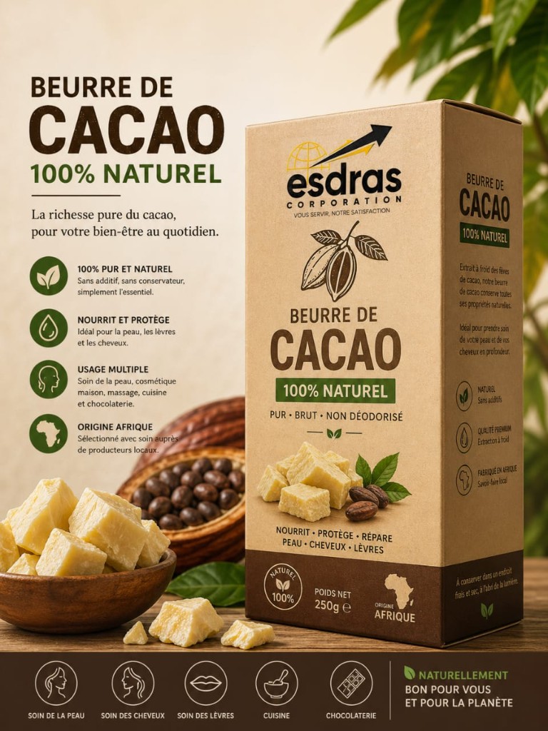 Beurre de cacao Esdras — 250 g