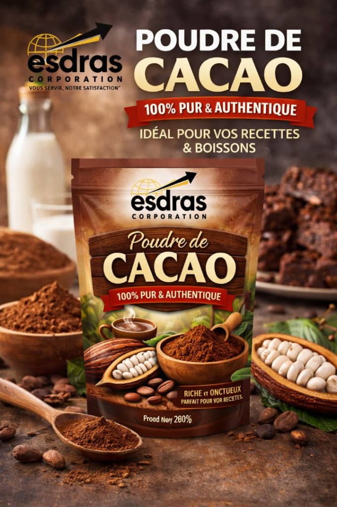 Poudre de cacao Esdras — gamme complète